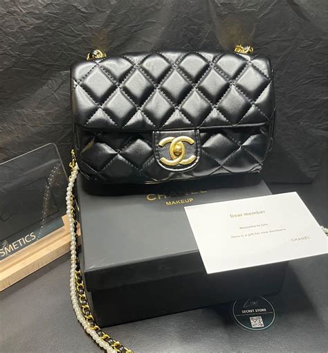 lipstick bag chanel|Chanel makeup bag free gift.